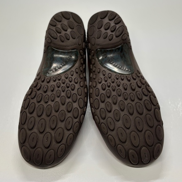 Merrell Plaza Moc Wedge Moccasins Dark Autumn Leather Slip-ons size 6.5 - Picture 7 of 8